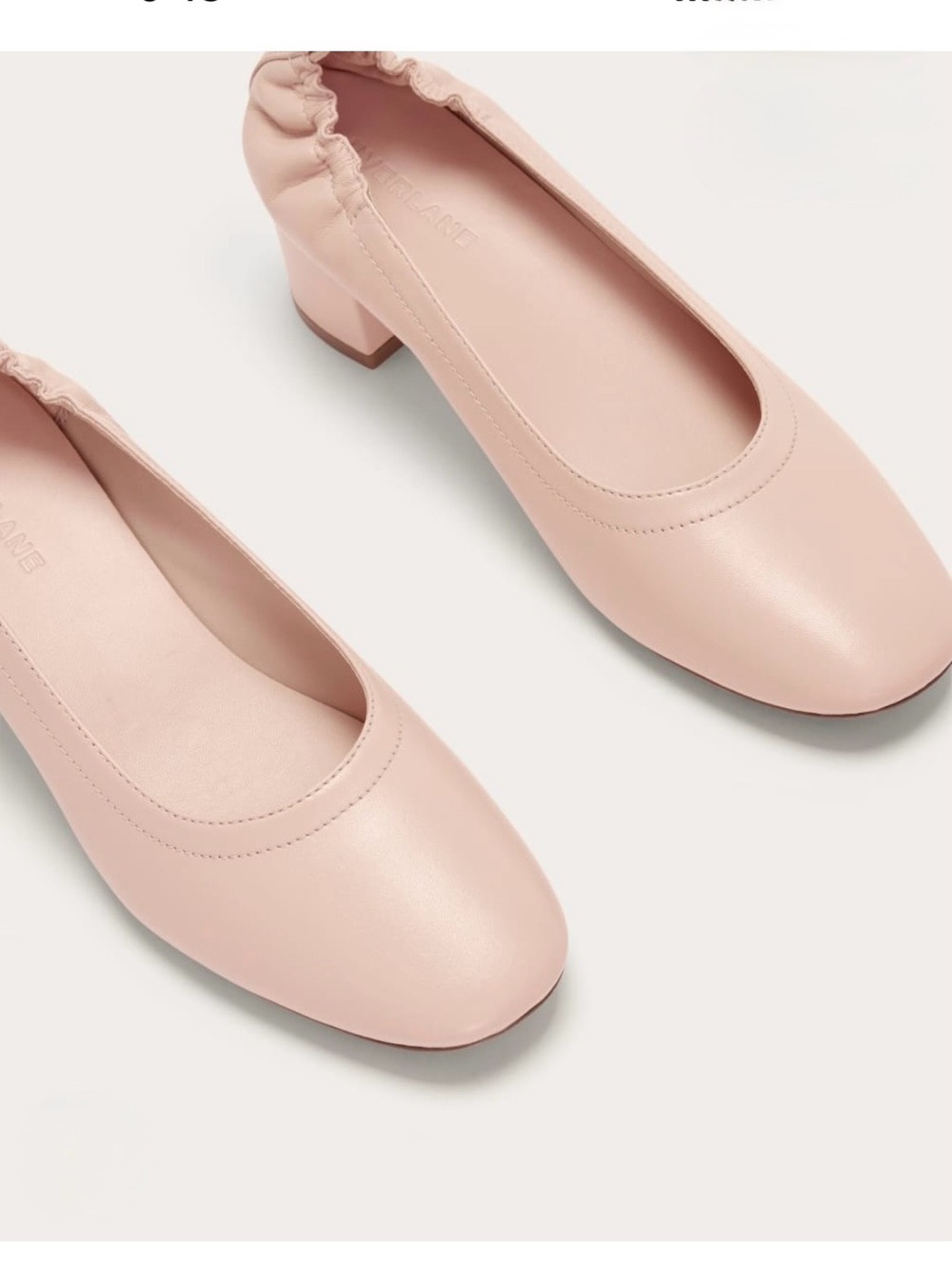 Everlane The Day Heel Italian Leather Size 9 Pink